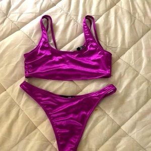 MISSGUIDED PINK METALLIC 2 pieces